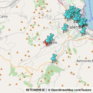 Mappa 90046 Monreale PA, Italia (6.7125)
