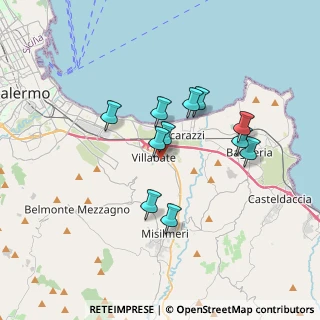 Mappa Via Catania, 90141 Villabate PA, Italia (3.21818)