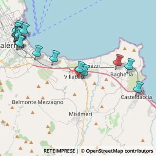 Mappa Via Catania, 90141 Villabate PA, Italia (7.132)