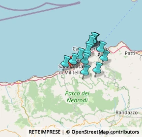Mappa Via Calabria, 98076 Sant'Agata di Militello ME, Italia (9.8)