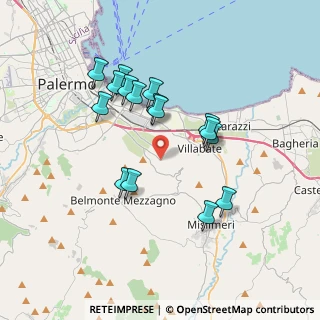 Mappa Ciaculli - Croce Verde, 90124 Palermo PA, Italia (3.69438)