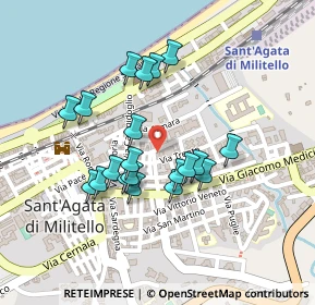 Mappa Via Trento, 98076 Sant'Agata di Militello ME, Italia (0.215)