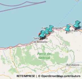 Mappa Via Trento, 98076 Sant'Agata di Militello ME, Italia (35.14263)