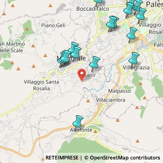 Mappa Via Valanche, 90046 Monreale PA, Italia (2.99438)