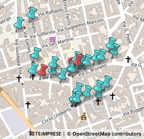 Mappa Via Gaetano Brunetti, 73019 Lecce LE, Italia (0.08571)