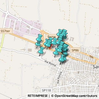 Mappa Strada Statale 7 ter Salentina, 74028 Sava TA, Italia (0.28462)