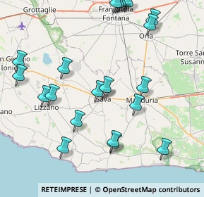 Mappa 74028 Sava TA, Italia (10.2455)