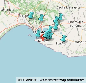 Mappa Via Filippo Juvarra, 74122 Taranto TA, Italia (9.775)