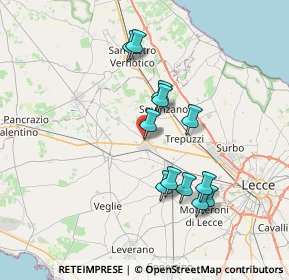 Mappa Campi Salentina, 73012 Campi salentina LE, Italia (7.11)