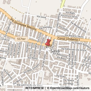 Mappa Piazza San Giovanni, 62, 74028 Sava, Taranto (Puglia)