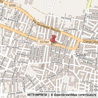 Mappa Via Poerio Carlo, 52, 74028 Sava, Taranto (Puglia)