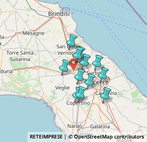 Mappa Via Lucania, 73012 Campi Salentina LE, Italia (9.81)