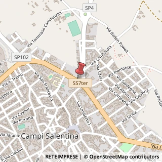 Mappa Via Nino Di Palma, 56, 73012 Campi Salentina, Lecce (Puglia)