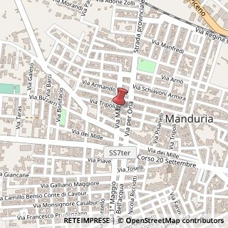 Mappa Via Giuseppe Mazzini, 74024 Manduria TA, Italia, 74024 Manduria, Taranto (Puglia)