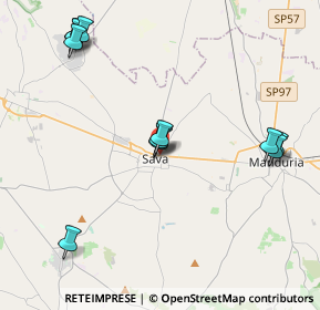 Mappa SP94, 74028 Sava TA, Italia (4.87727)