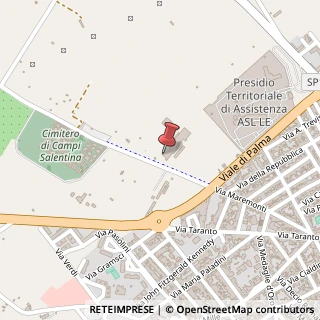 Mappa Via Guagnano Vecchia, 73012 Campi salentina LE, Italia, 73012 Campi Salentina, Lecce (Puglia)
