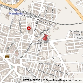 Mappa Via per Lecce, 20, 74024 Manduria, Taranto (Puglia)