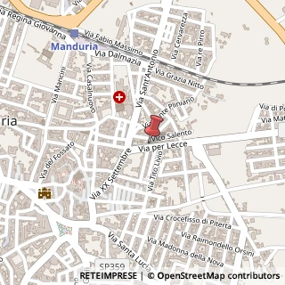 Mappa Via per Lecce, 30, 74024 Manduria, Taranto (Puglia)