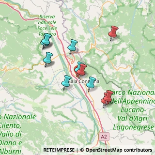Mappa Via Pentinello, 84036 Sala Consilina SA, Italia (7.27692)