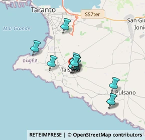Mappa Via Monte Grappa, 74122 Taranto TA, Italia (2.61667)