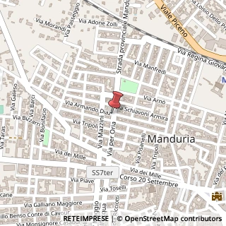 Mappa Via oria, 74024 Manduria, Taranto (Puglia)