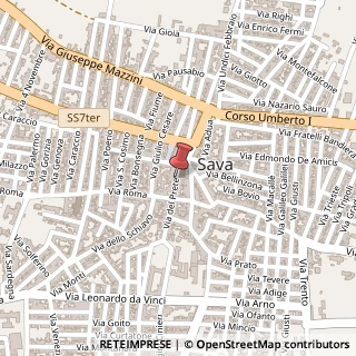 Mappa Via del Prete Maggiore, 1, 74028 Sava, Taranto (Puglia)
