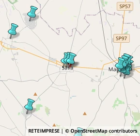 Mappa Via Luigi Cadorna, 74028 Sava TA, Italia (5.78867)