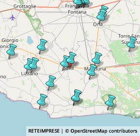 Mappa Via Luigi Cadorna, 74028 Sava TA, Italia (10.291)