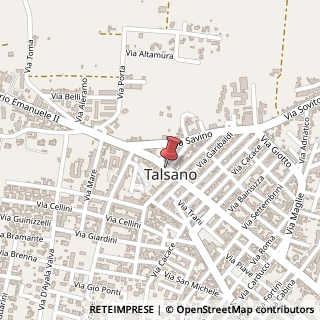 Mappa Corso Vittorio Emanuele II (Talsano),  122, 74029 Taranto, Taranto (Puglia)
