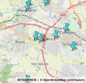 Mappa Via Omegna, 10098 Rivoli TO, Italia (2.61909)