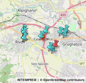Mappa Via Omegna, 10098 Rivoli TO, Italia (1.49615)