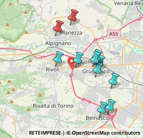 Mappa Via Omegna, 10098 Rivoli TO, Italia (3.51818)