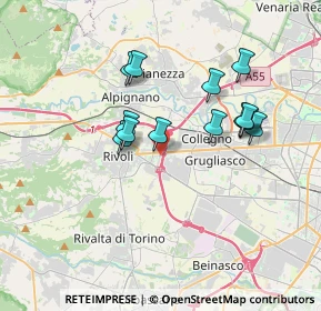 Mappa Via Omegna, 10098 Rivoli TO, Italia (3.13231)