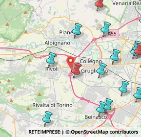 Mappa Via Omegna, 10098 Rivoli TO, Italia (6.2755)