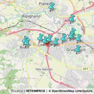 Mappa Via Omegna, 10098 Rivoli TO, Italia (1.84154)