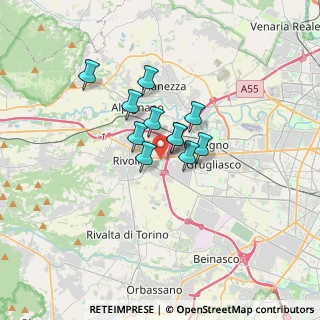 Mappa Piazza Repubblica, 10098 Rivoli TO, Italia (2.07727)
