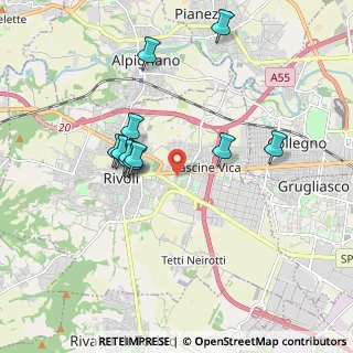 Mappa Via L. Berton, 10098 Rivoli TO, Italia (1.70091)