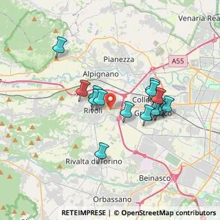 Mappa Via L. Berton, 10098 Rivoli TO, Italia (3.03533)