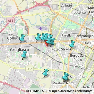 Mappa Via Rieti, 10142 Grugliasco TO, Italia (1.82308)