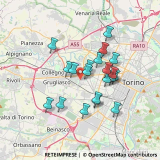 Mappa Via Rieti, 10142 Grugliasco TO, Italia (3.1825)