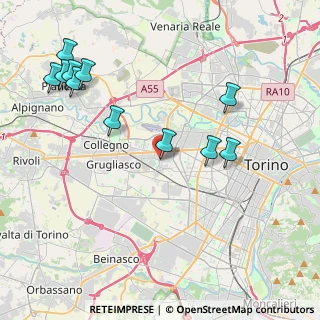 Mappa Via Rieti, 10142 Grugliasco TO, Italia (4.71273)