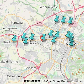 Mappa Via Rieti, 10142 Grugliasco TO, Italia (4.118)