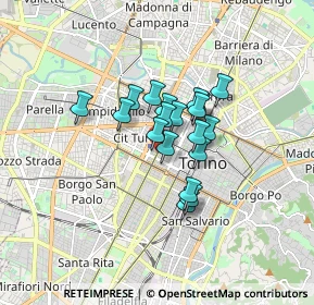 Mappa Corso Vinzaglio, 10100 Torino TO, Italia (1.08737)