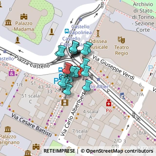 Mappa P.za Castello, 10124 Torino TO, Italia (0)