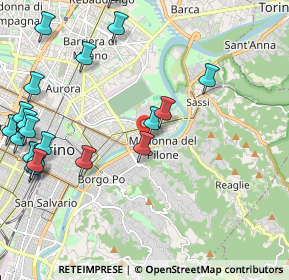 Mappa Via Curino, 10153 Torino TO, Italia (2.7225)