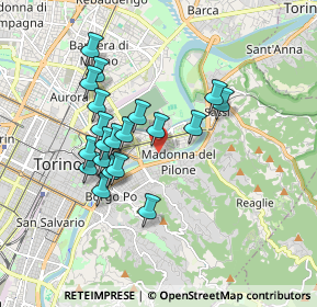 Mappa Via Curino, 10153 Torino TO, Italia (1.5755)