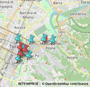 Mappa Via Curino, 10153 Torino TO, Italia (2.03333)