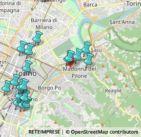 Mappa Via Curino, 10153 Torino TO, Italia (2.615)