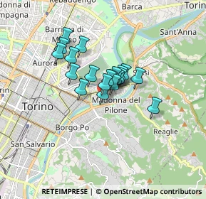 Mappa Via Curino, 10153 Torino TO, Italia (1.0555)