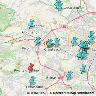 Mappa Via Sauro Nazario, 10093 Collegno TO, Italia (5.6625)
